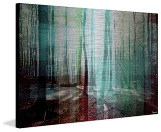 "Green Shadows" Print on Brushed Aluminum, 60"x40"
