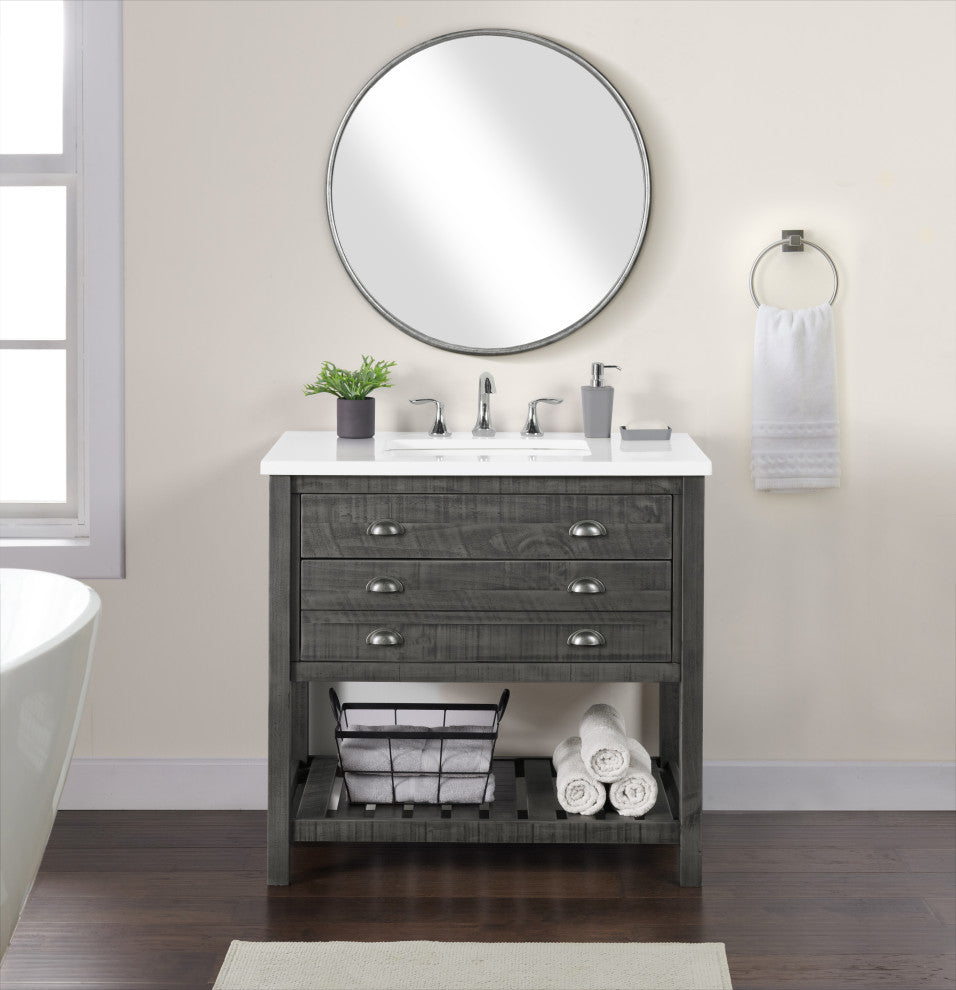 Monterey 37-inch Bathroom Vanity, Grey