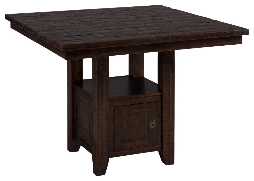 Jofran Kona Grove Square Counter Height Dining Table in Chocolate (Set of 2)