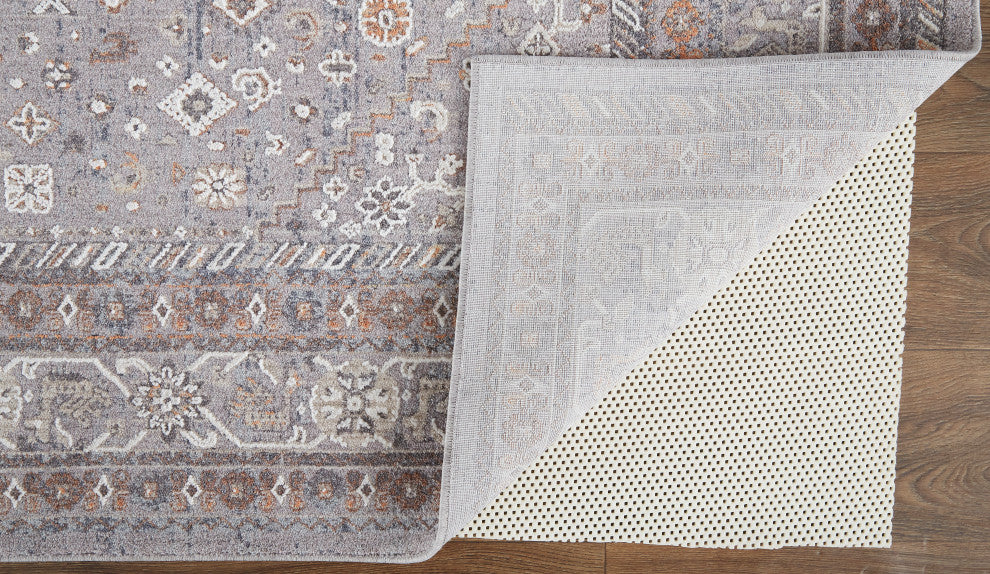Weave & Wander Edwardo Rug, Gray/Orange, 1'-8" X 2'-10" Rug