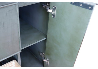 37" Single Wall Mount Vanity, Linen Gray Finish With Gray Granite Top