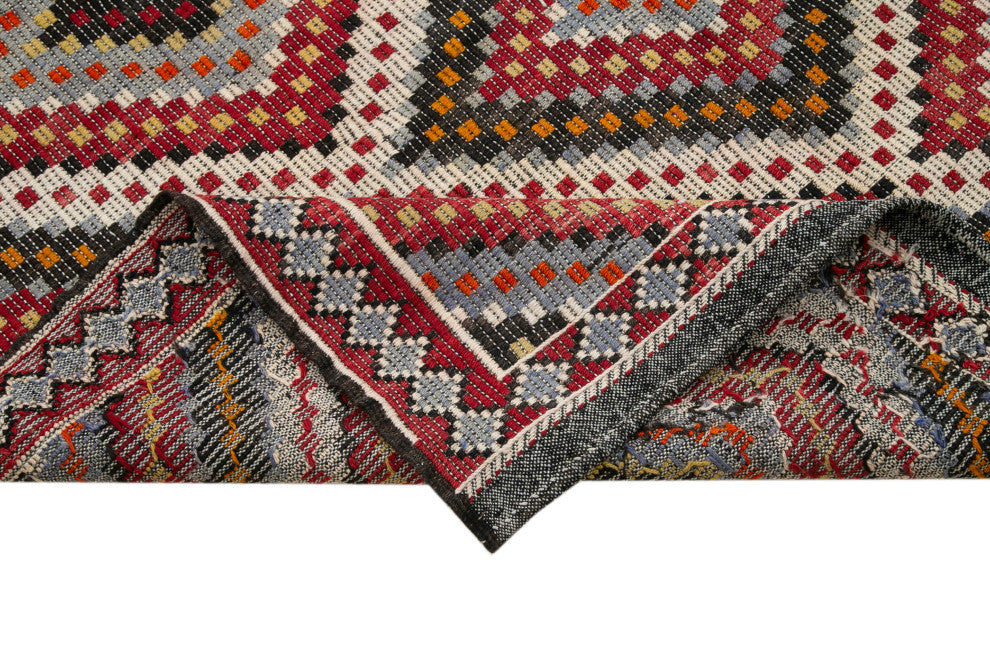 Rug N Carpet - Handmade Oriental 5' 11'' x 11' 3'' One-of-a-Kind Wool Kilim Rug