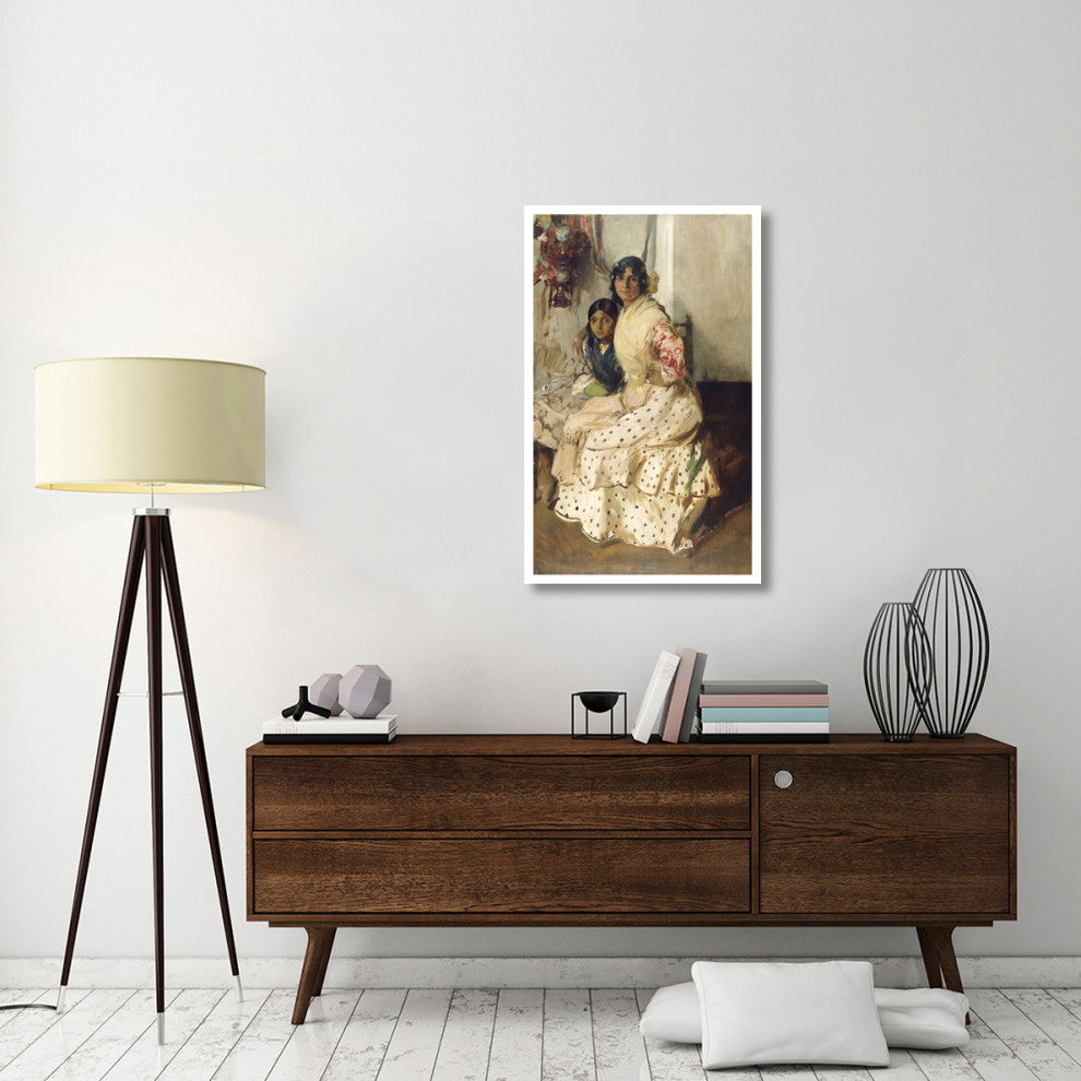 "Pepilla the Gypsy and Her Daughter" Print by Joaquin Sorolla y Bastida, 26"x42"