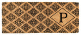 Regency Monogram Doormat, 18"x46"x1.5", P