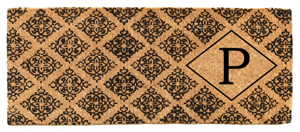 Regency Monogram Doormat, 18"x46"x1.5", P