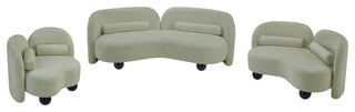 Daphne Upholstered Chair/Loveseat/Sofa, Mint, Chenille Fabric, Loveseat