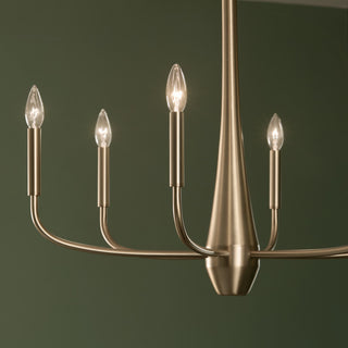Deela 6 Light Chandelier 1 Tier Medium, Champagne Bronze