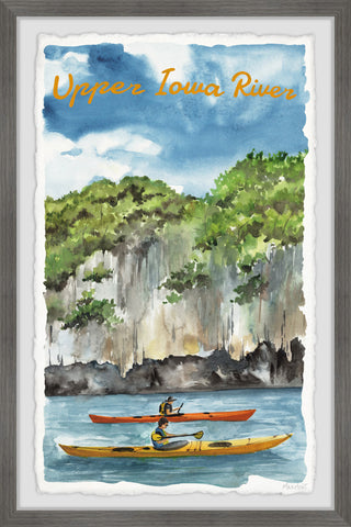 "Upper Iowa River" Framed Painting Print, 20x30