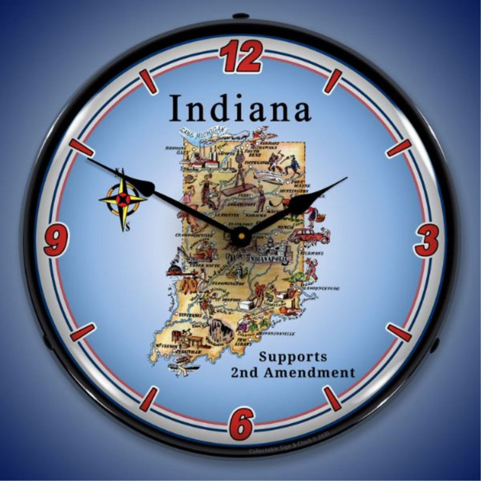 N20031037 Indiana Supports the 2nd Amendment Clock