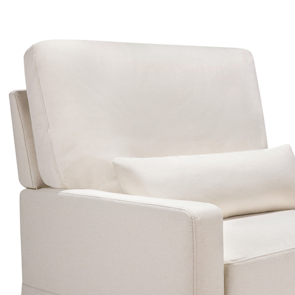 Crawford Pillowback Chair and a Half Comfort Swivel Glider, Performance Cream Eco-Weave