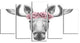 "Moose With Floral Head Wreath Moose" Wall Art, 5-Panels, 60"x32"