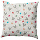 Chickens and Eggs Easter Indoor/Outdoor Throw Pillow, Whisper White, 16x16"