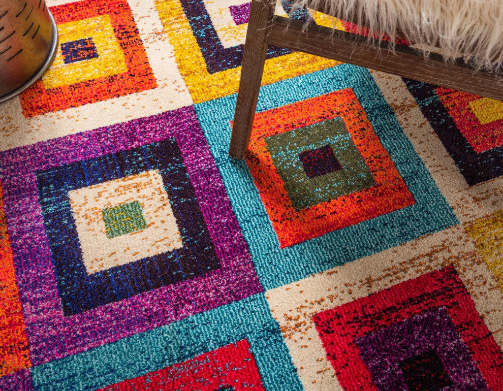 Rug Unique Loom Estrella Multi Rectangular 5' 0 x 8' 0