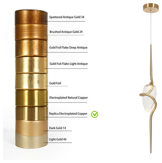 LNC Chrysanthemum 1-Light 5.1" Modern Unique Gold LED Pendant Light, Gold