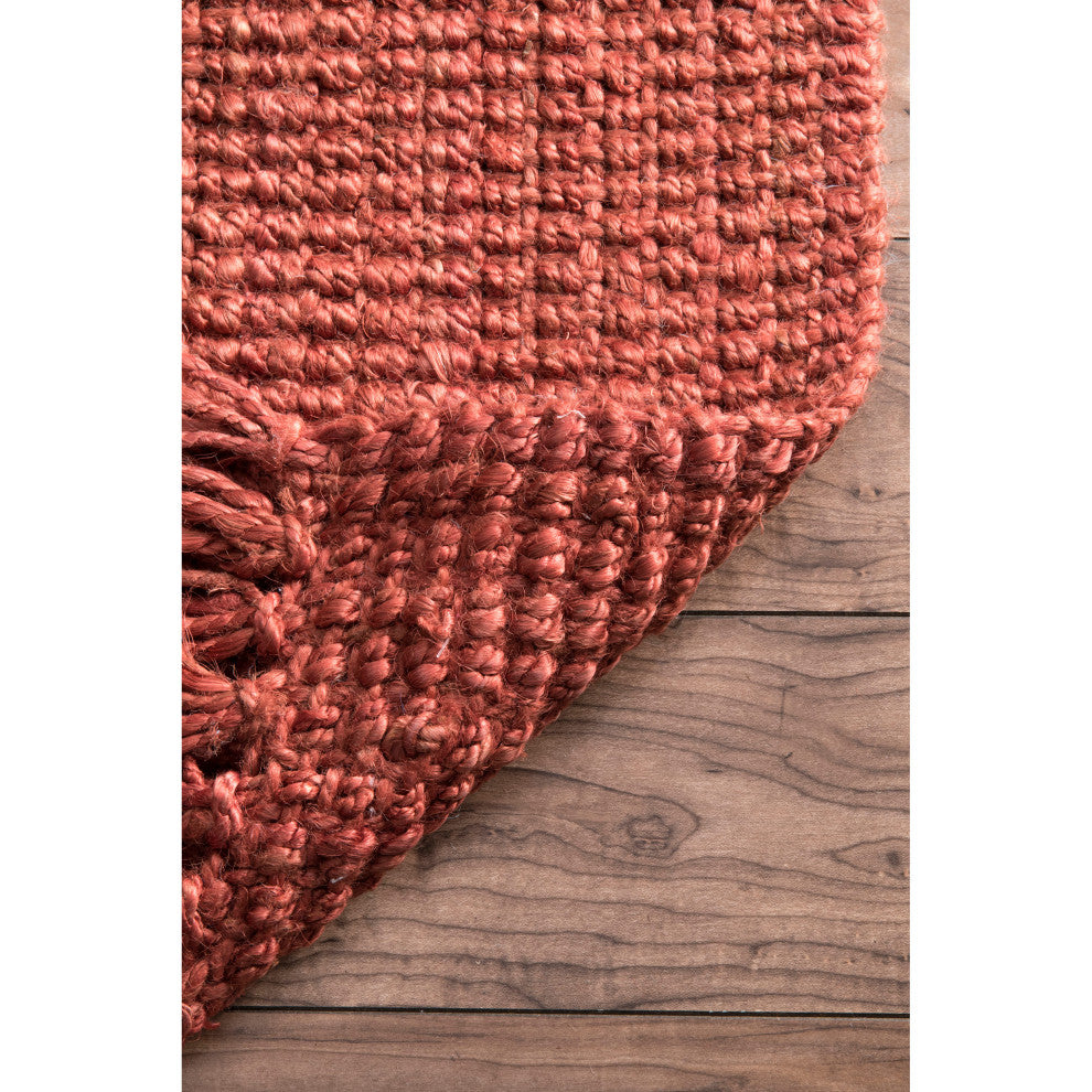 Nuloom Hand Woven Maui Chunky Loop Rug, Brick 8'6"x11'6"