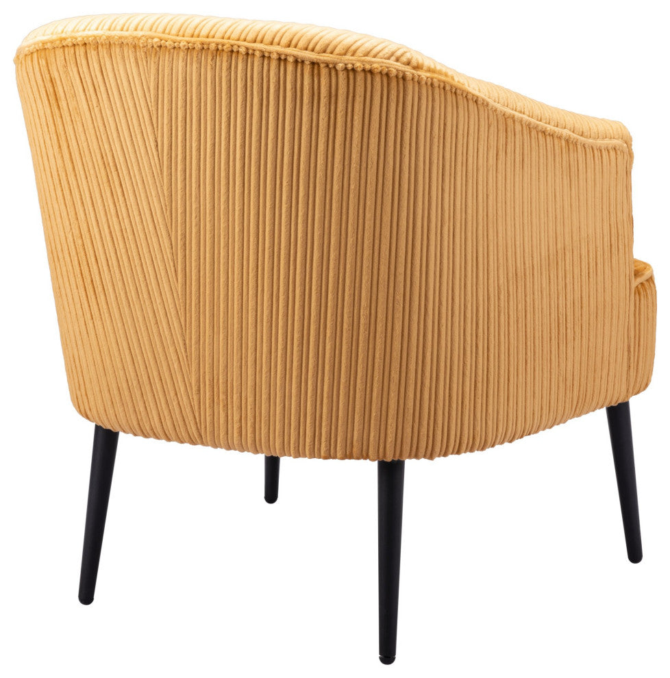Accent Chair, Steel Metal, Fabric, Yellow, Black, Lounge Cafe Lobby Hospitality