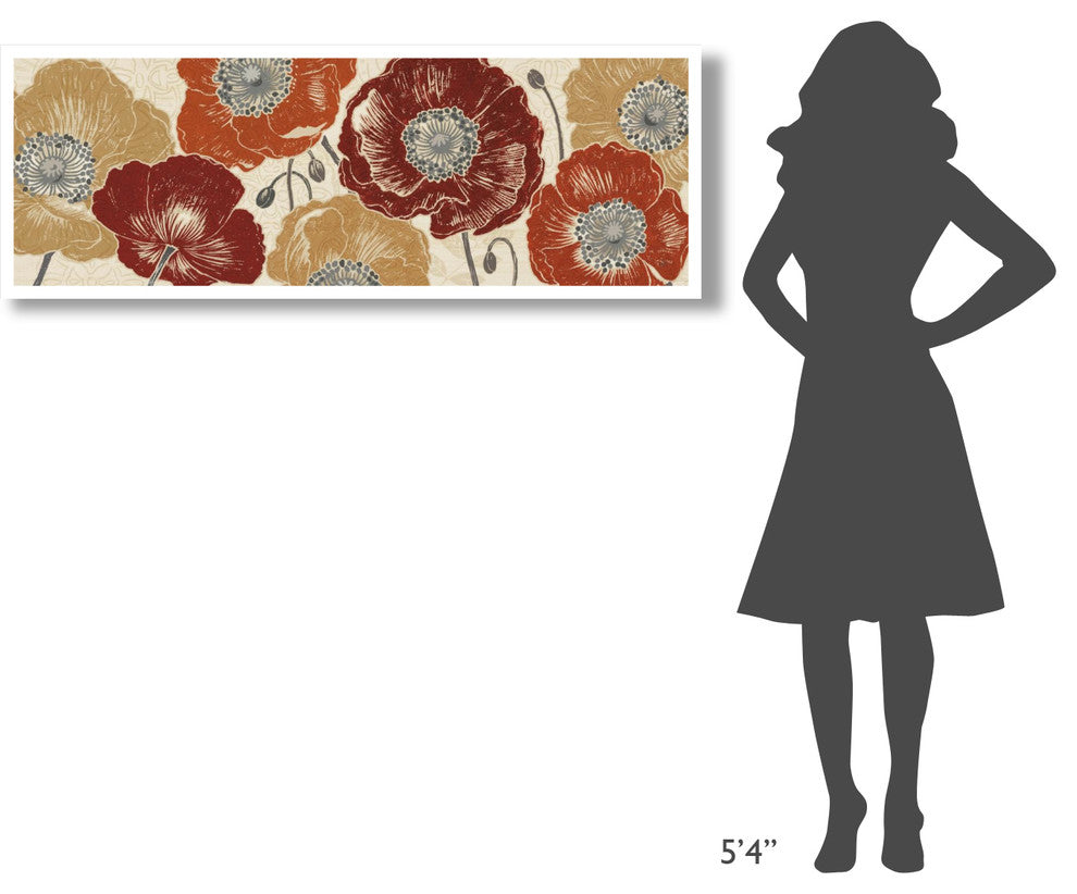 "A Poppys Touch IV" Digital Paper Print by Daphne Brissonnet, 56"x20"