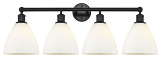 Innovations 616-4W-BK-GBD-751 4 Light Bath Vanity Light, Matte Black
