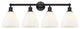 Innovations 616-4W-BK-GBD-751 4 Light Bath Vanity Light, Matte Black