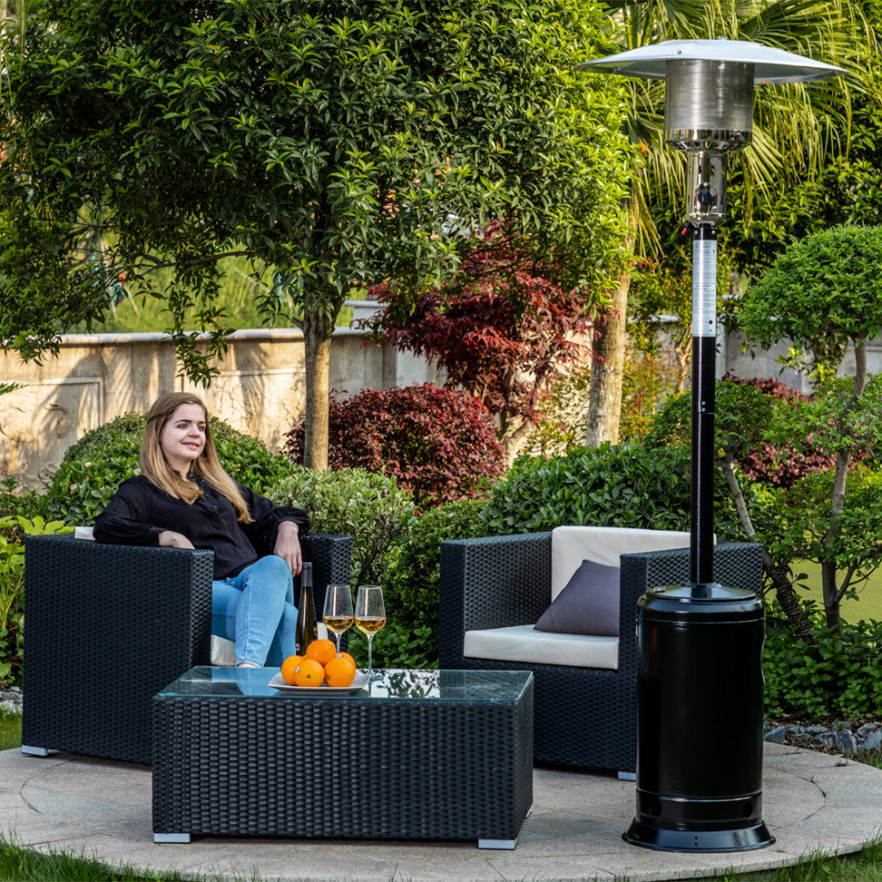 Legacy Heating 47,000 BTU Standing Propane Patio Heater, Hammered Black