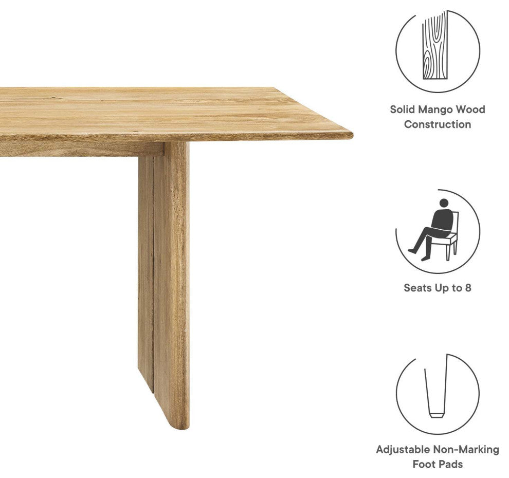 Amistad 86" Wood Dining Table - Oak