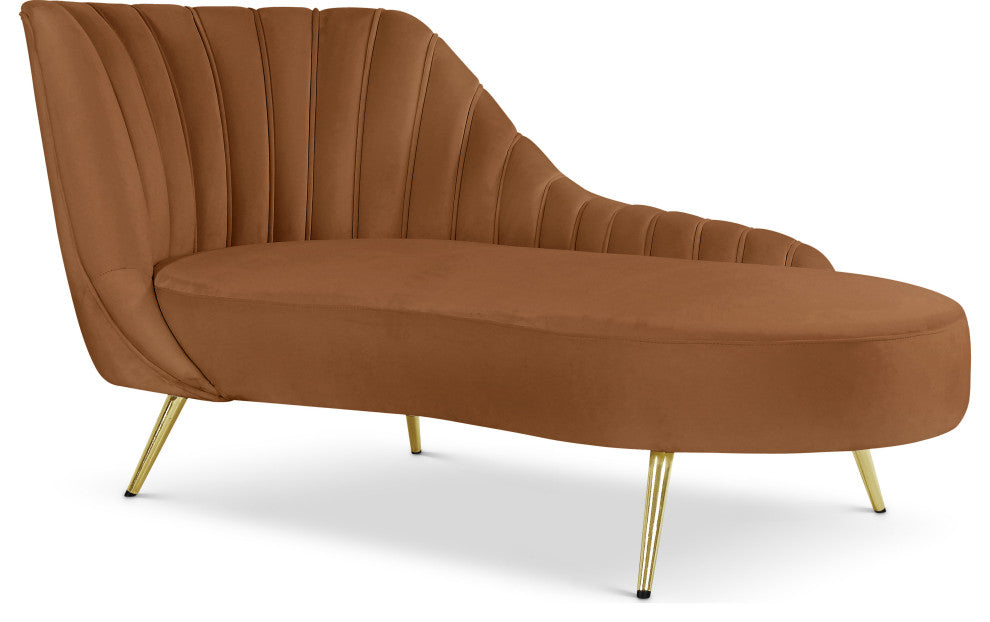 Margo Velvet Upholstered Set, Saddle, Chaise