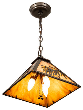 12 Square Pine Needle Pendant