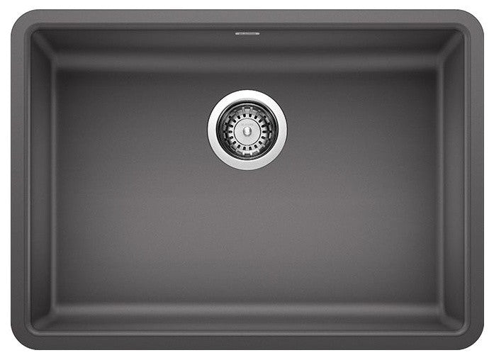 Blanco 442539 Precis 25"x18" Granite Single Bowl Kitchen Sink, Cinder