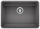 Blanco 442539 Precis 25"x18" Granite Single Bowl Kitchen Sink, Cinder