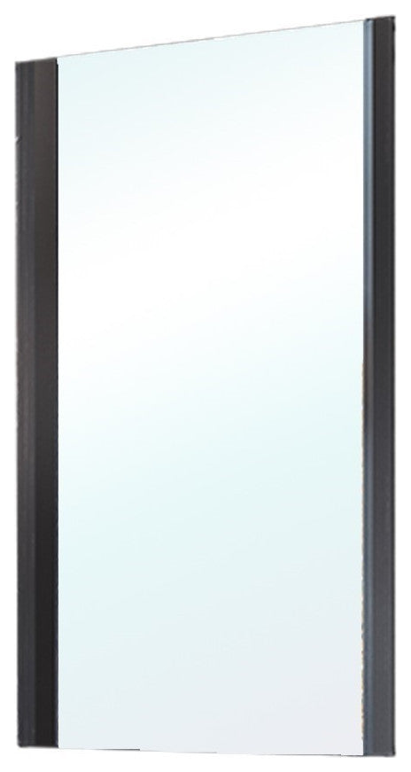 Solid Wood Frame Mirror-Black