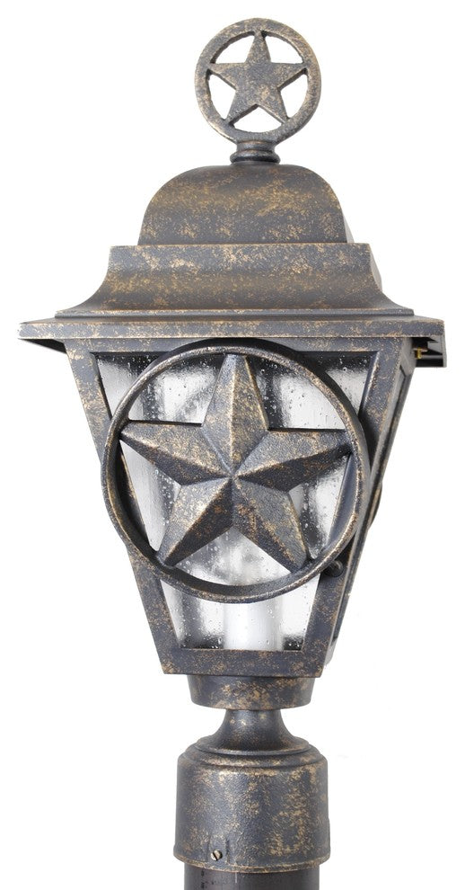 Americana Lone Star Post Mount, Aged Silver