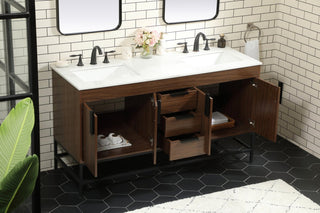 Home Living 22" Modern Walnut-Light Bathroom Vanity