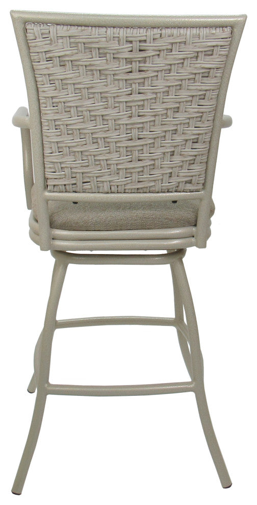 Set of 3, Outdoor/Indoor Erin Counter/Bar Stool, Knobbly Taupe on Beige, 30"