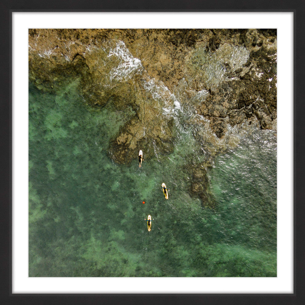 "Three Kayaks" Framed Print by Karolis Janulis