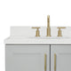 Ariel Taylor 72" Double Oval Sinks Bathroom Vanity