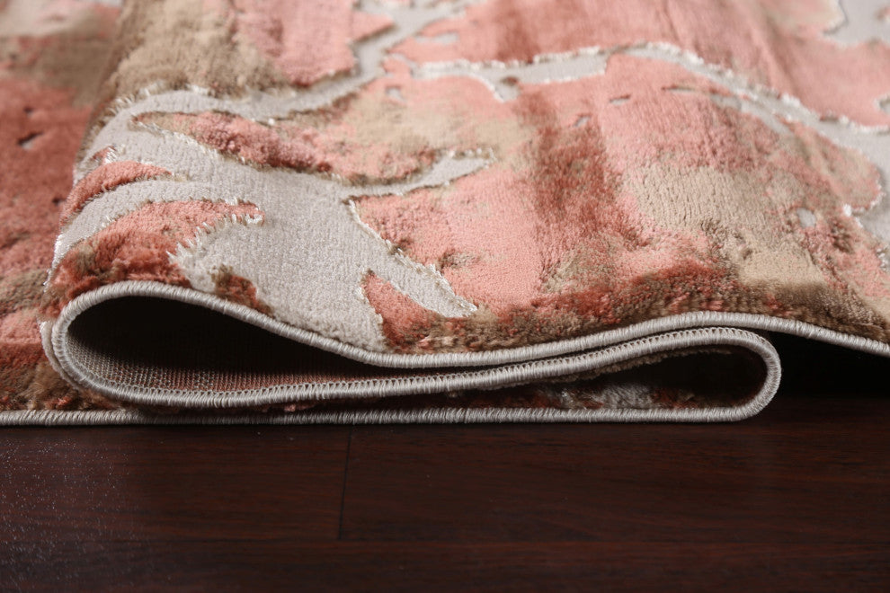 Abstract Transitional Turkish Oriental Rug Contemporary Carpets, 9'10" X 9'10"