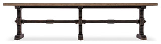 Americana Trestle Rectangle Wood Cocktail Table in Black by Hooker Furniture