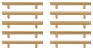 5" Center To Center Brass Modern Zinc Alloy Cabinet Pull, Pack