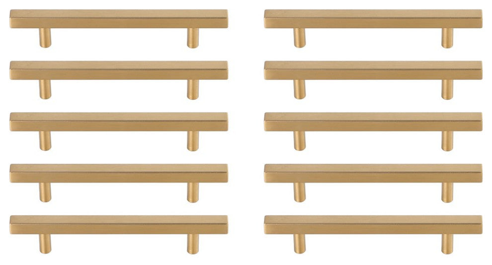 5" Center To Center Brass Modern Zinc Alloy Cabinet Pull, Pack