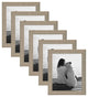 Kieva Solid Wood Picture Frame Set, Black 4x6, Disturessed Gray, 8x10