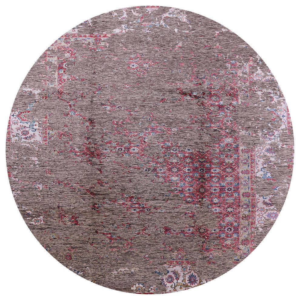 Ahgly Company Indoor Round Mid-Century Modern Area Rugs, 4' Round