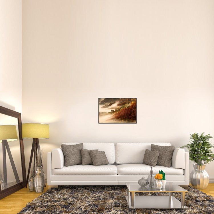 "Novembers Fog" Framed Canvas Giclee by Bor, 31x21"