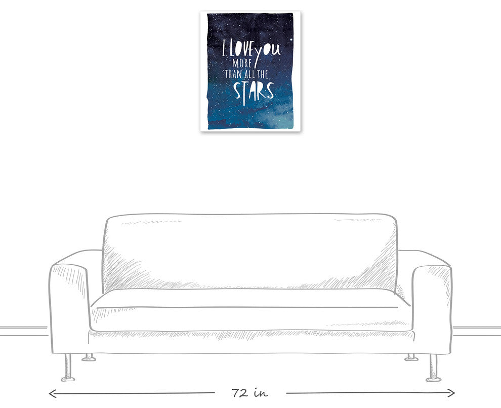 I Love You More Than All The Stars 20x24 Canvas Wall Art