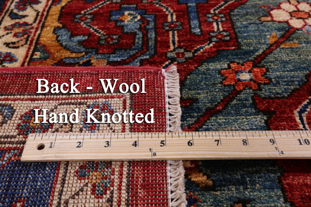 Handmade Persian Fine Serapi Wool Rug 9' 10" X 13' 4" - Q12632