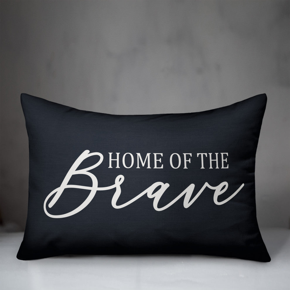 Home Of The Brave 14x20 Throw Pillow