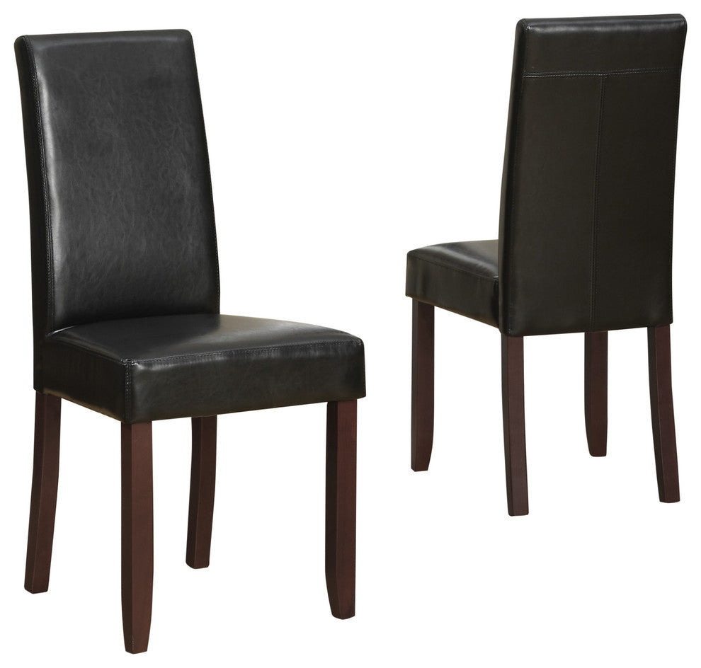 Acadian Parson Dining Chair (Set of 2) in Midnight Black