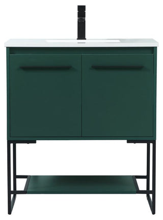 Elegant VF42530MGN 30"Single Bathroom Vanity, Green