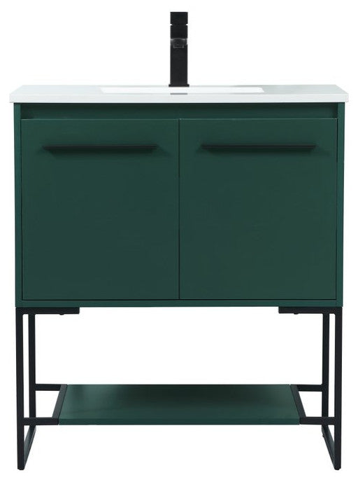 Elegant VF42530MGN 30"Single Bathroom Vanity, Green