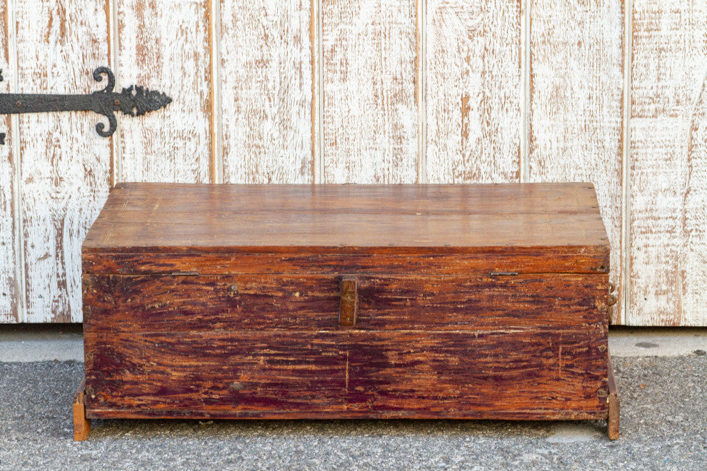 19th Century Indo-Portuguese Goa Painted Trunk