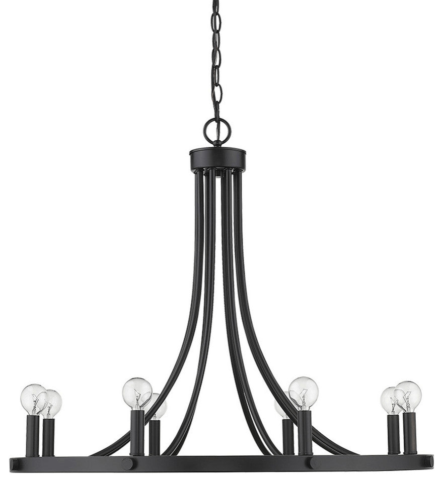 Sawyer 8-Light Matte Black Chandelier